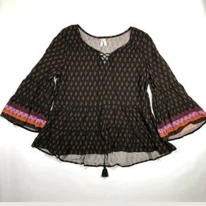 Dip Dye Peasant blouse by Mudd Size-M